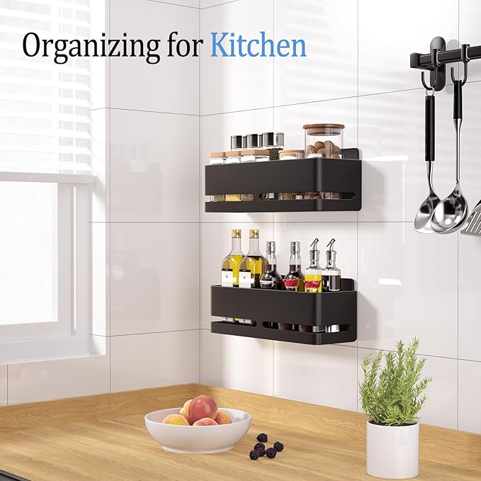 Shower Shelf, Heavy-Duty Bathroom Storage Shelf, Large Capacity No-Drill - Image 4