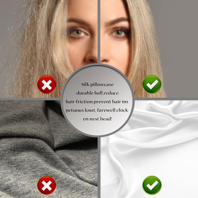 Silk Pillowcase for Hair and Skin, Breathable and Sliky 100% Queen Silk Pillow - Image 5