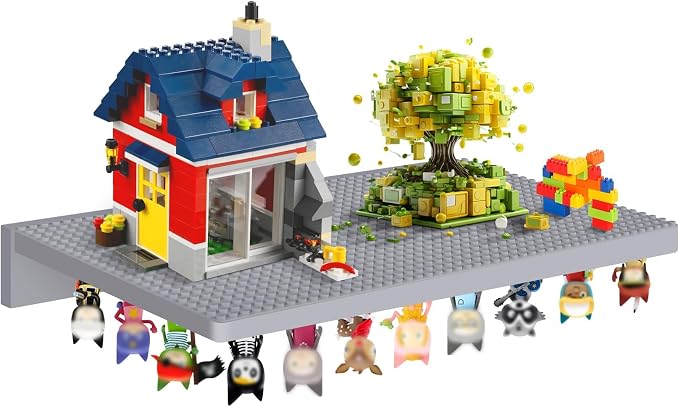 2-in-1 Floating Shelf for Tonies & Lego Display | Magnetic Tonie Holder Holds by Rzylka