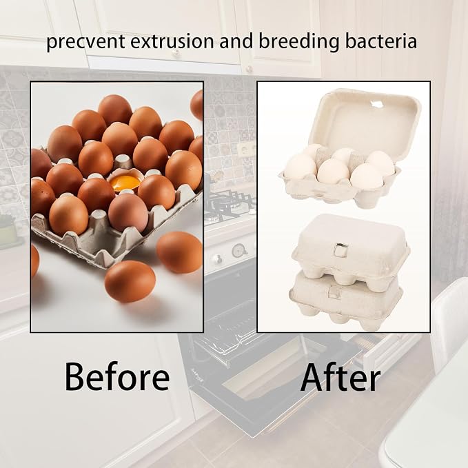 40 Pack Egg Cartons Cheap Bulk, Sturdy Natural Pulp Material Perfect - Image 3