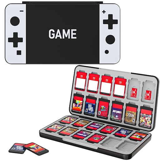 MoKo 24 Game Card Case for Nintendo Switch 2 / Switch OLED / Lite, Game Storage by MoKo