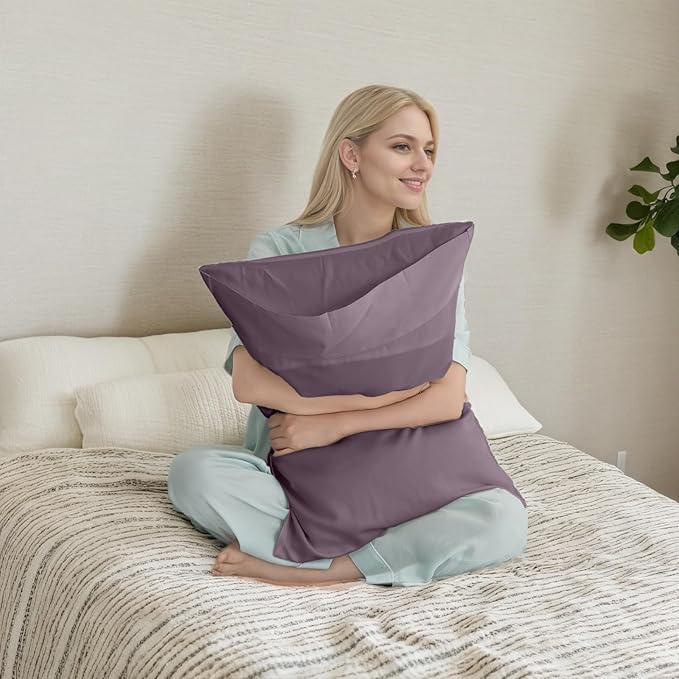 Pillow Cases King Size 2 Pack, Bamboo Rayon Cooling Pillowcases - Image 2