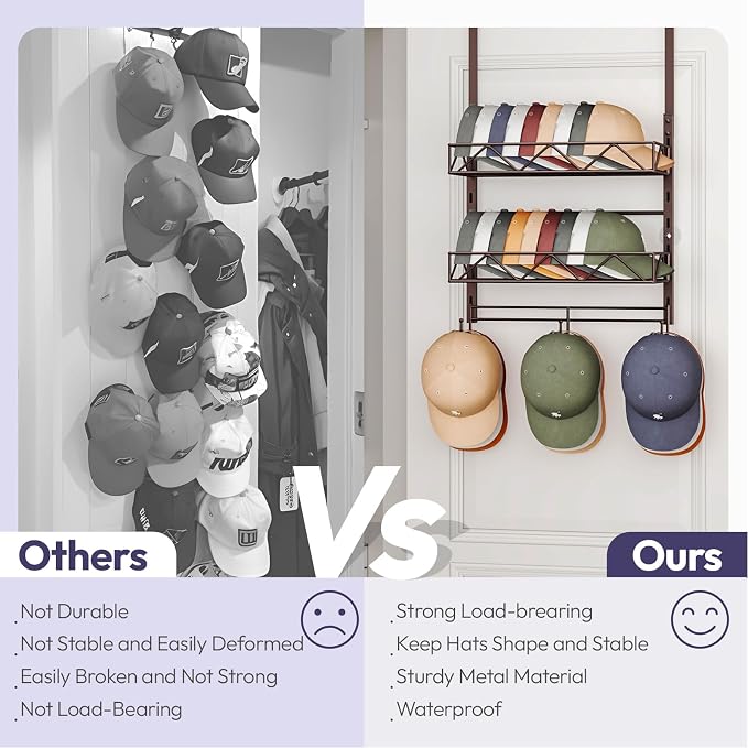 SWTYMIKI Over Door Hat Organizer - Image 3