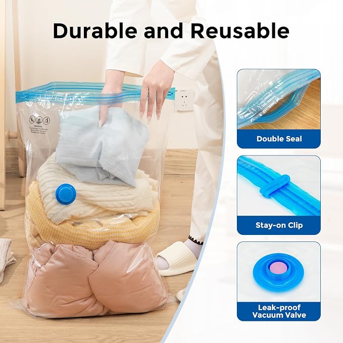 ETENWOLF 20 Pack Vacuum Storage Bags, Vacuum Seal Bags - Image 4