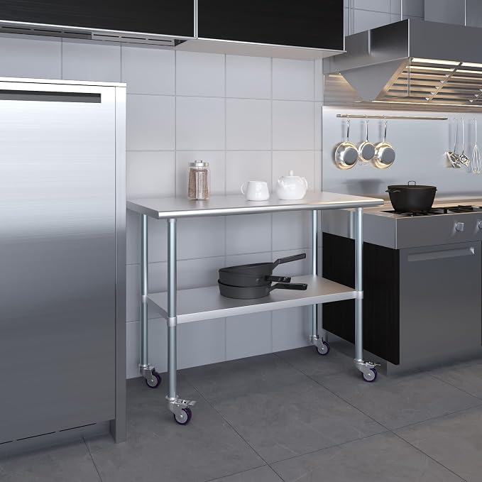 AmGood 24" x 48" Stainless Steel Work Table - Image 9