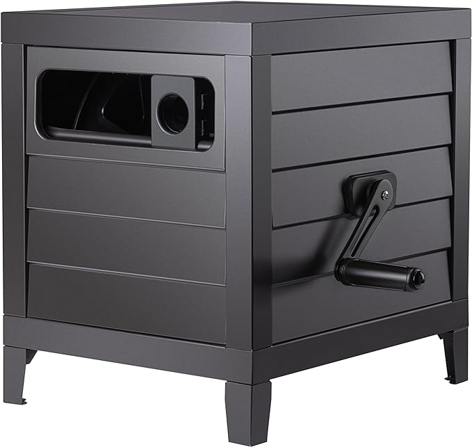 Metal Garden Hose Reel Deck box, Durable Steel Garden Hose Storage Box Cabinet by AQUAZILLA