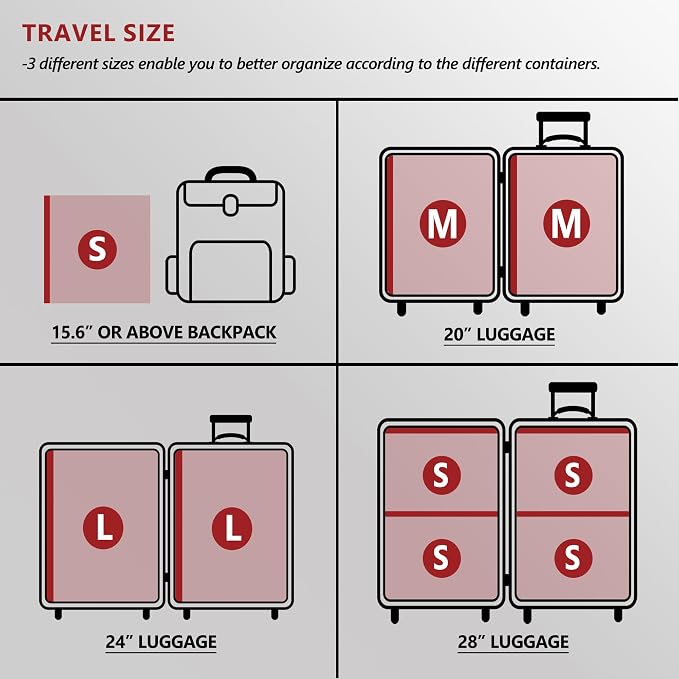 8 Medium Travel Vacuum Storage Bags - Image 3