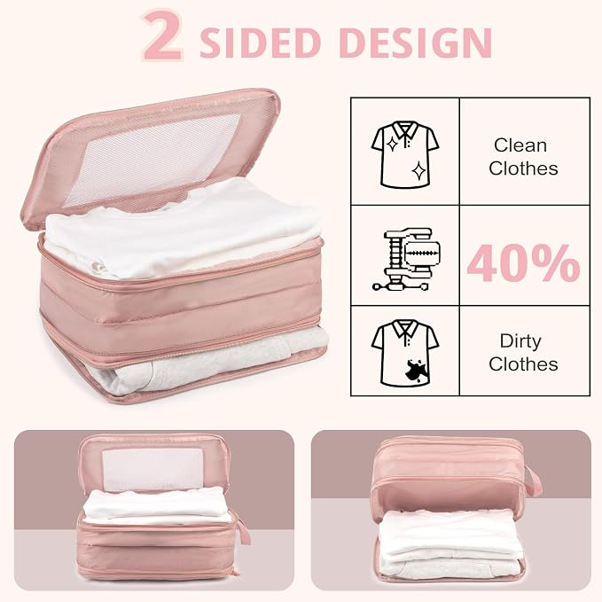 Expandable Double-Sided Compression Packing Cube，3 Set Lightweight Double Deck - Image 3