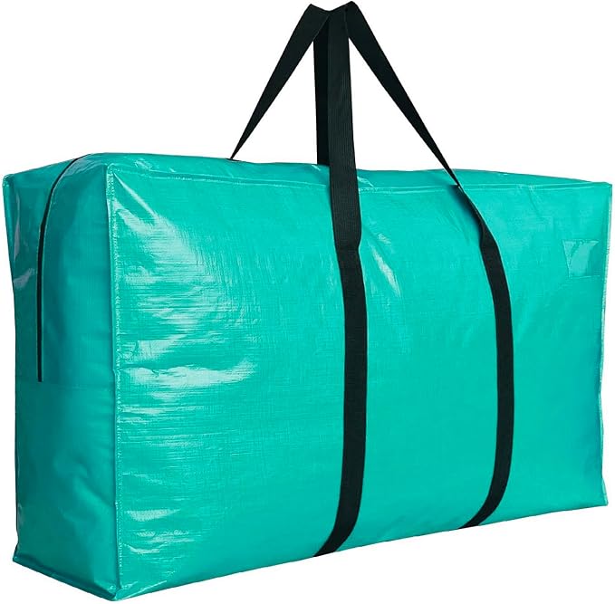 75 Gallon Extra Large Storage Bags, Jumbo Storage Bags, Foldable Big Turquoise by HaoHakka