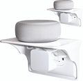 Power Perch Horizontal Wall Outlet Shelf – Bathroom Shelving by StorageTheory