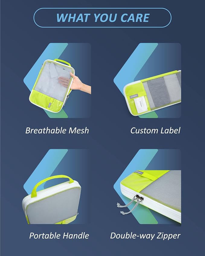 BAGSMART 6 Set /4 Set/2 Set Compression Packing Cubes - Image 5