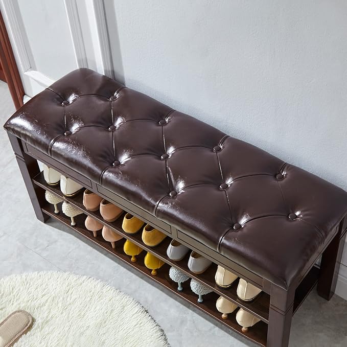 LEILISI Shoe Bench, Storage Rack Organizer - Image 7