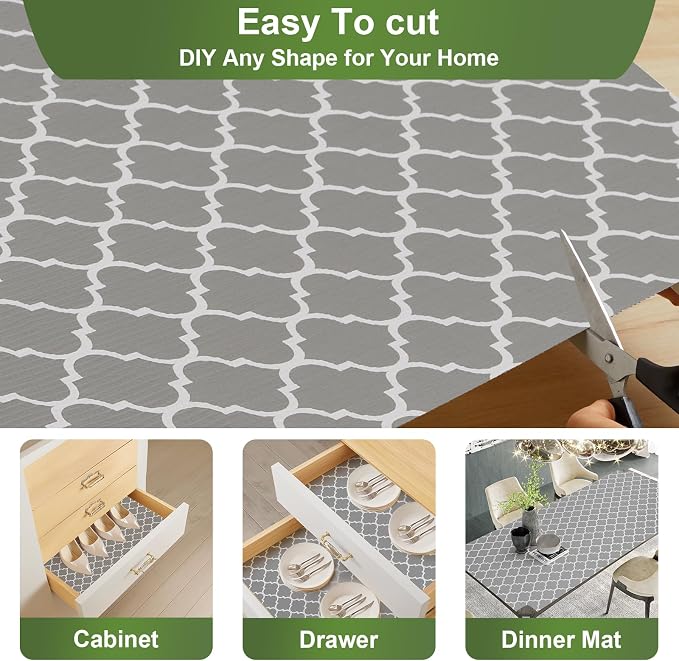 Moriah Shelf Liner for Kitchen Cabinet Non-Adhesive, Thickened Drawer Liner No - Image 7
