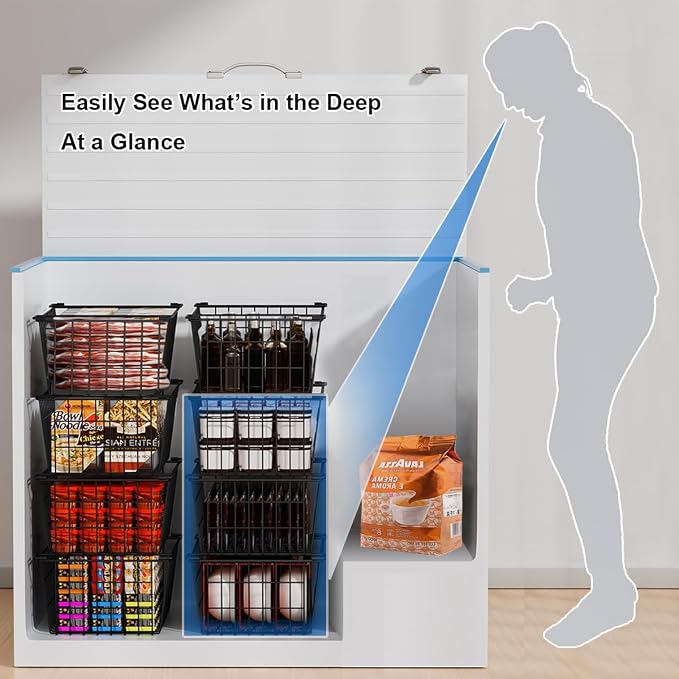 Orgneas Freezer Organizer Bins, Easy Reach From Bottom Freezer Storage Baskets - Image 4