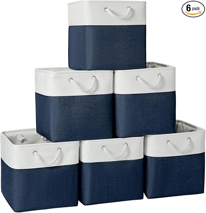 Fabric Storage Cubes, 11 inch cube storage bin by GUOOVVS