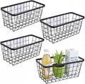 4 set Hanging Wall Basket Organizer, Over the Cabinet Door Wire Baskets by LeleCAT
