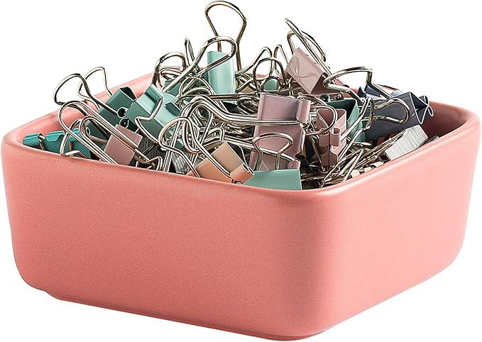 Ceramic Paper Clip Holder for Desk Cute Binder Holder Paperclip Holders for by Mecaikru