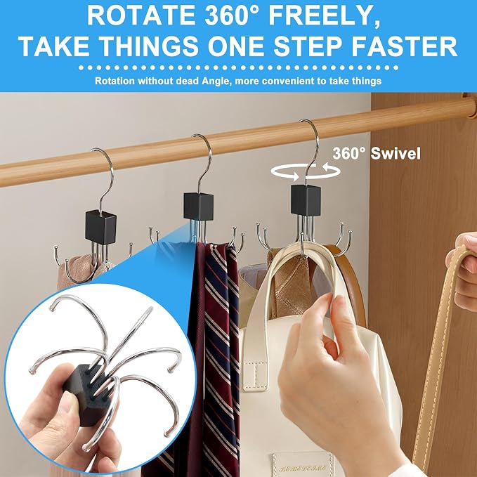 4pcs Rotatable Tank Top Hanger, Scarf Hanger - Image 7