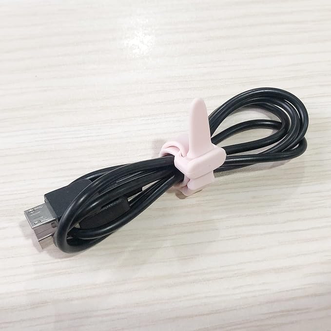 Silicone Zip Ties, Reusable Zip Ties, Elastic Silicone Ties Cable Organizer - Image 4