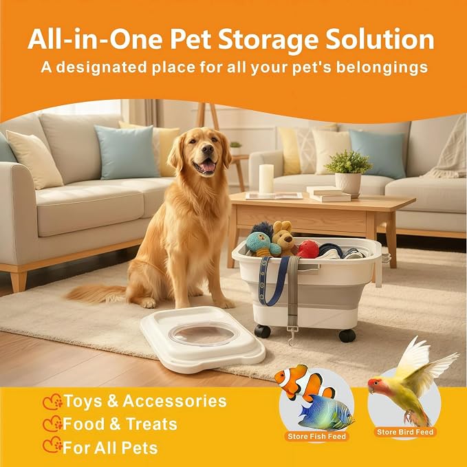 25–28 Lbs Airtight Collapsible Dog Food Storage Container - Image 7