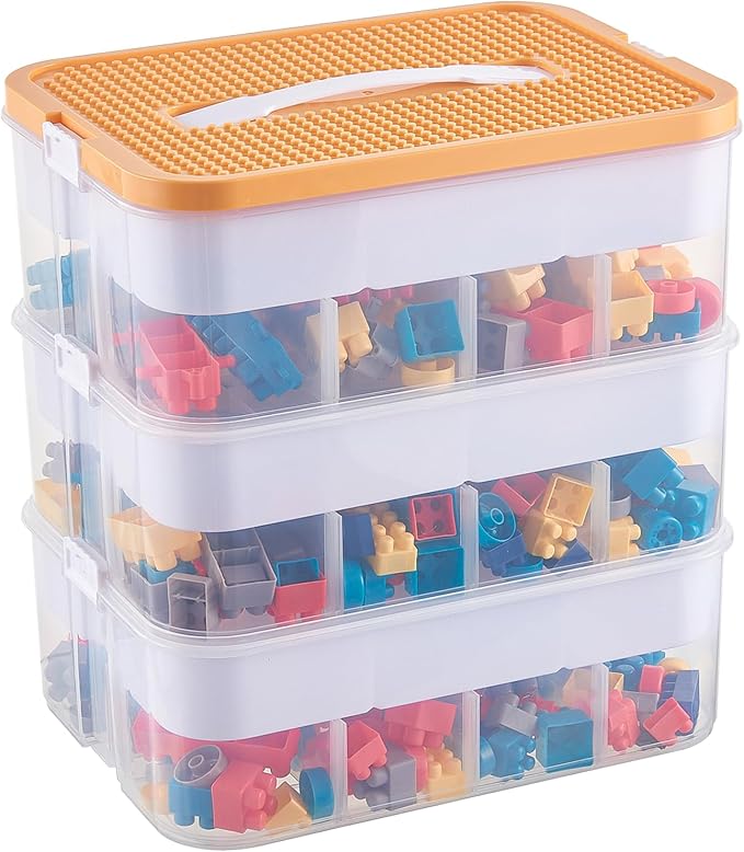 Organizers Storage Box for lego: Plastic Stackable Storage Case by UFORU