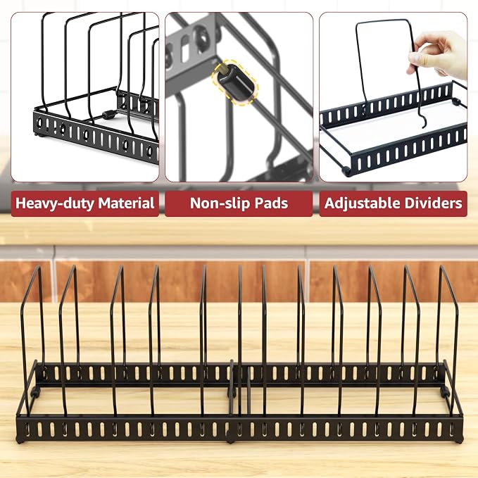 2PACK Cutting Board Organizer, Adjustable Divider Cutting Board Holder - Image 3
