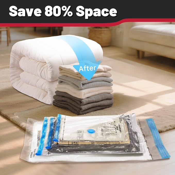 8 Pack Medium Vacuum Storage Bags, Vacuum Seal Bags - Image 3