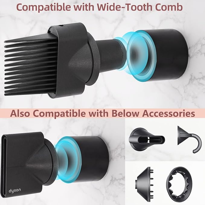 Dyson Hair Dryer Holder, Wall Mounted Aluminum Alloy Hair Dryer Wall Mount - Image 4