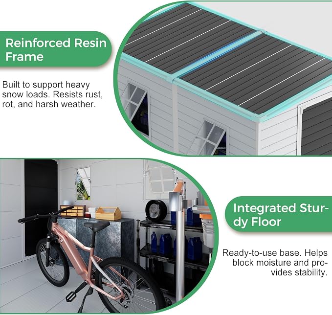 4x8 FT Plastic Storage Sheds Outdoor - Image 2