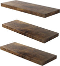 Floating Shelf, 36 in W x 12.75 in D x 2 in H Wooden Floating Wall Shelf by Home