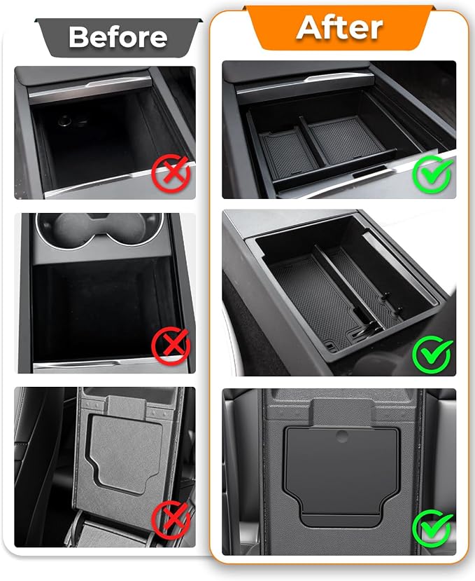 5 Piece Center Console Organizer Tray Compatible - Image 4