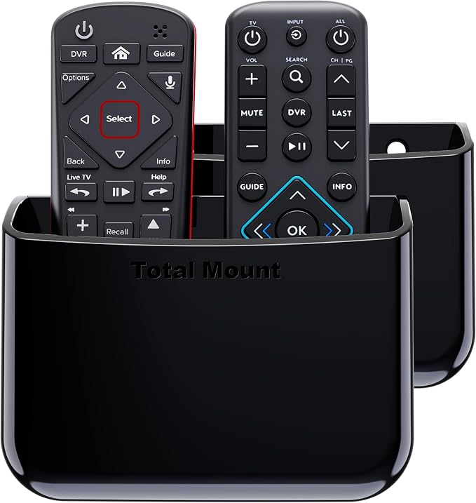 TotalMount Universal Remote Control Holder – Attaches to Wall or Back of TV – by TotalMount