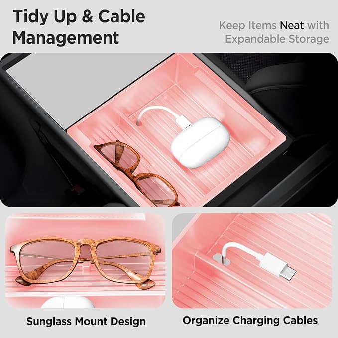 Center Console Organizer Tray for Tesla Model Y Juniper Accessories 2025 - Image 4