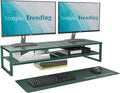 Simple Trending 2 Tier Metal Dual Monitor Stand Riser, Computer Office Desktop by SimpleTrending
