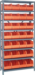 QUANTUM STORAGE SYSTEMS 1875-463OR Solid Heavy Duty 8 Shelves 28 Stackable by QuantumStorageSystems