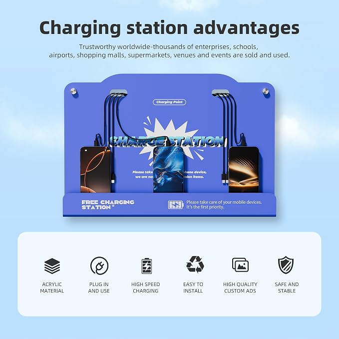 8-Port Wall Mounted Charging Station - Image 7