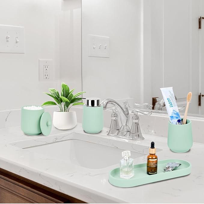 Green Bathroom Accessories Set - Image 5