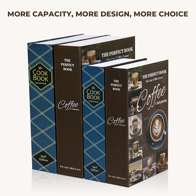 Diversion Safe Book Safe with Combination Lock, Hidden Safe in Coffee Color - Image 5