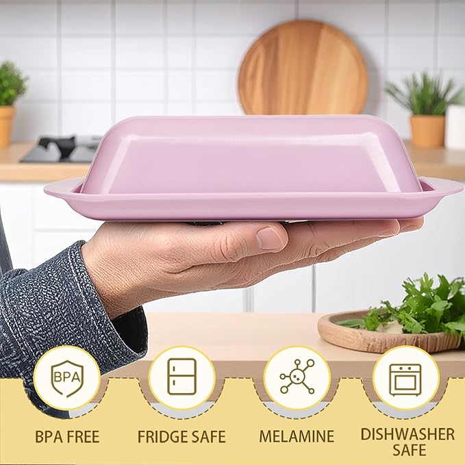 Butter Dish with Lid and Knife, Durable Countertop & Fridge Butter Keeper - Image 6