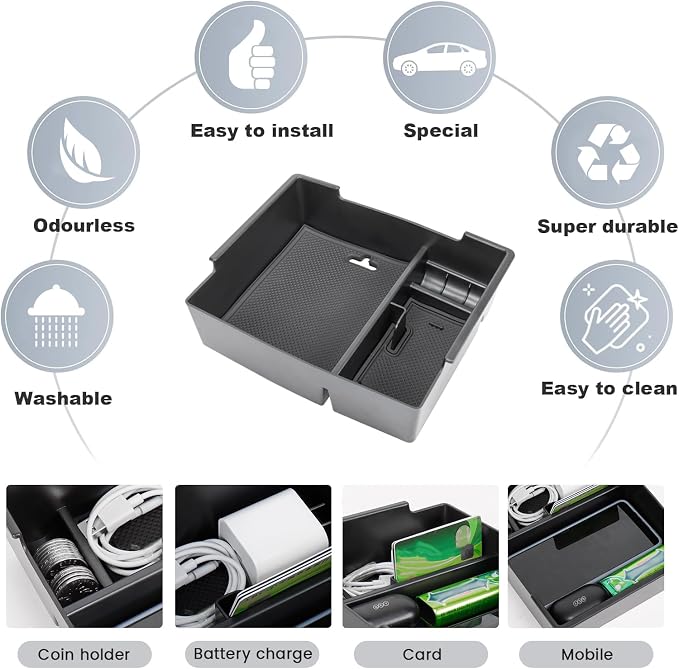 3PCS Center Console Organizer Compatible - Image 4