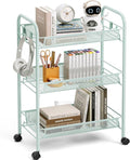 TOOLF 3-Tier Metal Rolling Cart, Mesh Wire Easy Assemble Utility Cart, Storage by TOOLF