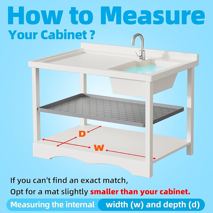 Silicone Under Sink Mat 25" x 22", kitchen Essentials and Gadgets, Shelf liner - Image 6