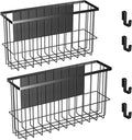 2 Pack Magnetic Wire Storage Baskets, Metal Strong Magnet Hanging Wire Storage by Jeyoon