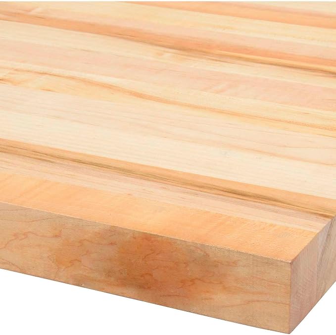 Global Industrial Mobile Adjustable Height Workbench, Maple Butcher Block - Image 7