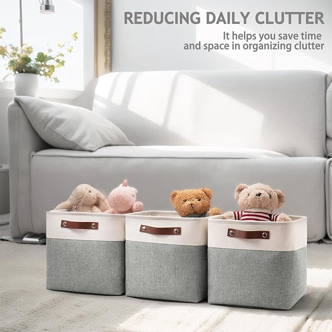13 Inch Cube Storage Bins, Foldable Storage Basket - Image 8
