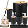 iMucci 9Pcs Black Bathroom Accessories Set by DancingaColorfulLifeinSpiritualWorld