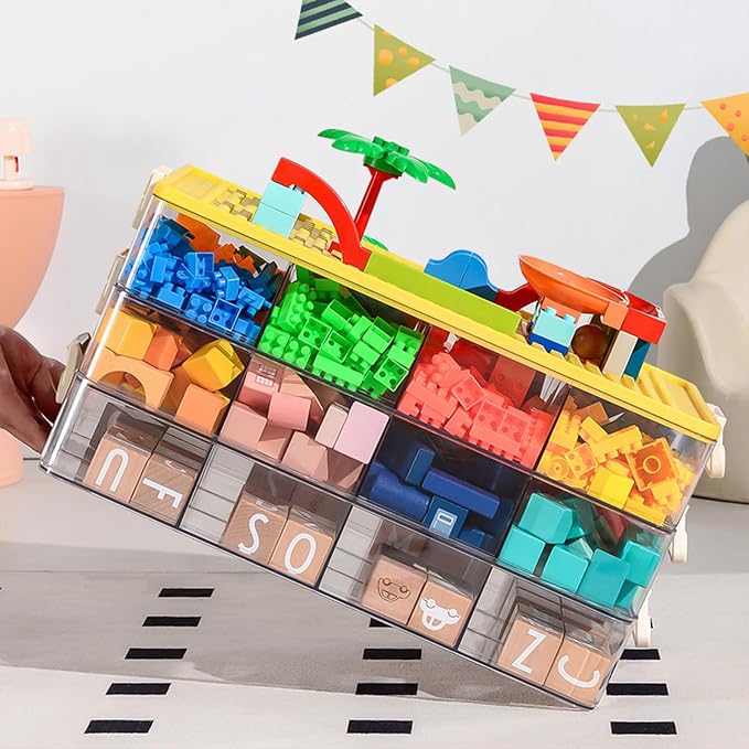 Toys Storage Organizer Bins for Lego, Stackable Toys Organizer, Lego Building - Image 3