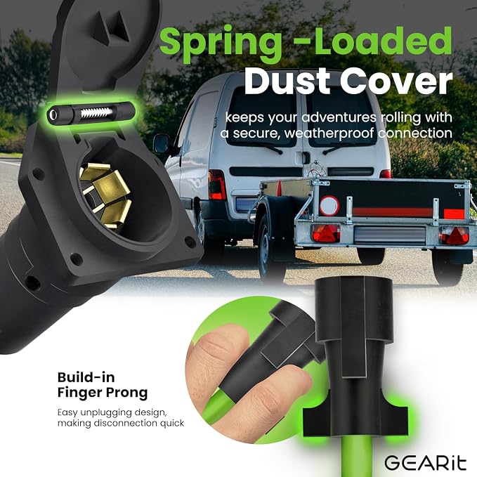 GEARit 7-Way Trailer Plug Y Splitter Pigtail 7-Pin Trailer Plug Inline Cord - Image 5