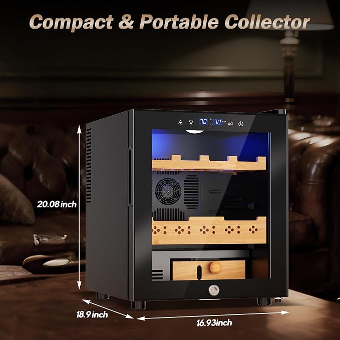 Electric Humidor-50L Cooling & Heating Humidor, Smart Touch Control Humidity & - Image 7