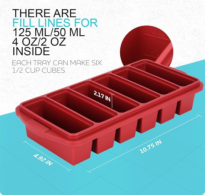 1/2 Cup Silicone Freezer Tray - Image 4